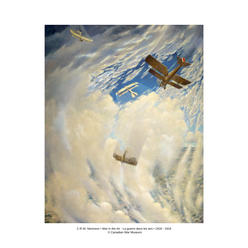 War in the air by C.R.W. Nevinson from the Beaverbrook collection of the Canadian War Museum