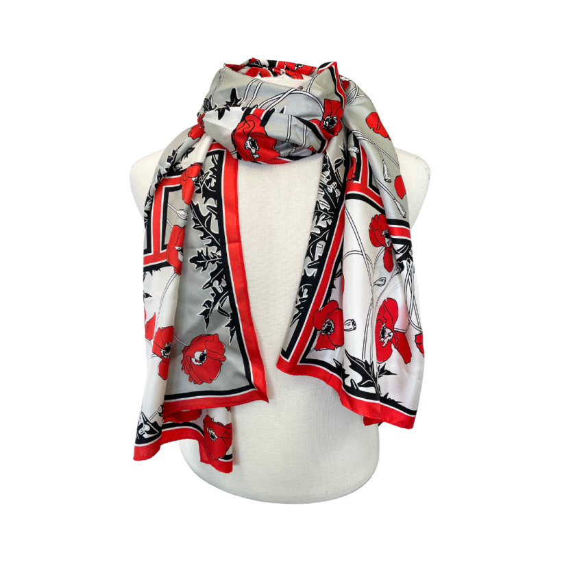 Poppy Silk Scarf