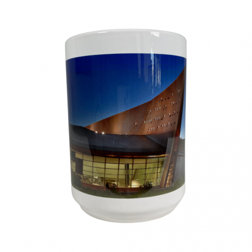 Canadian War Museum coffee mug Morse code building