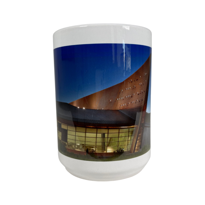 Canadian War Museum coffee mug Morse code building