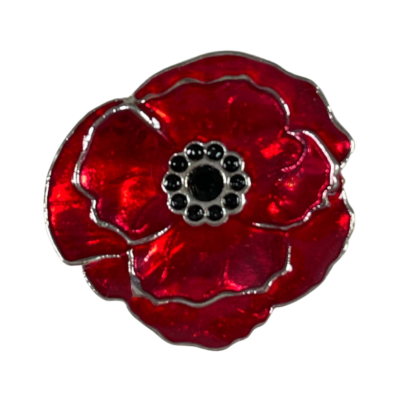 Red Poppy Brooch