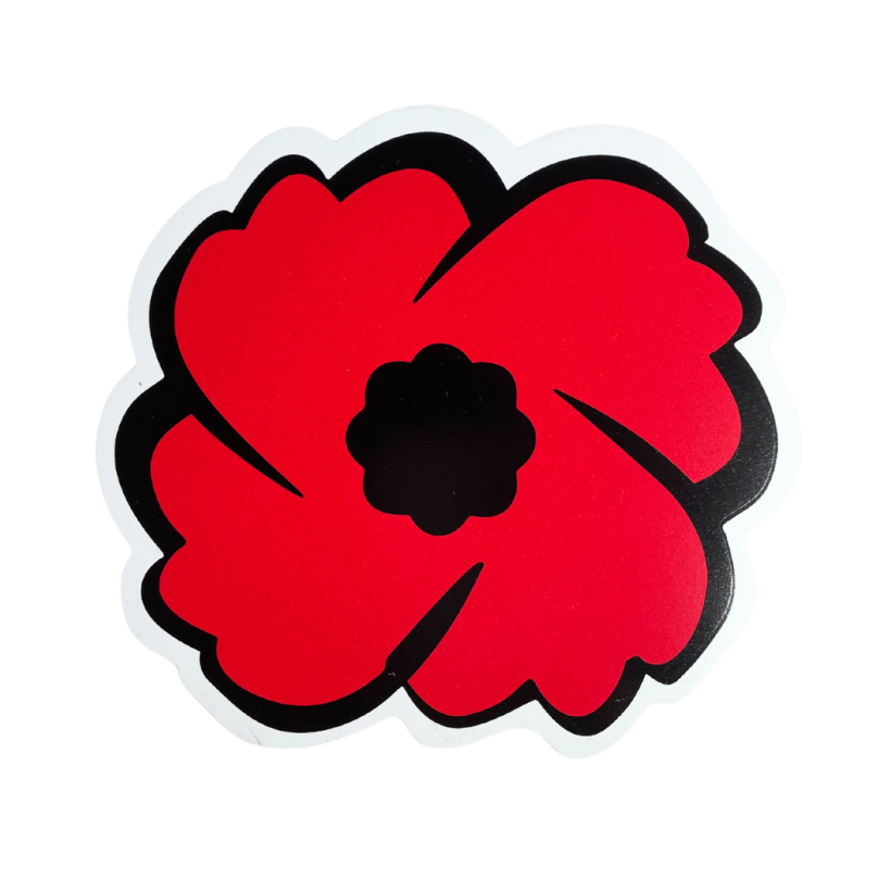 Poppy magnet for car or fidge