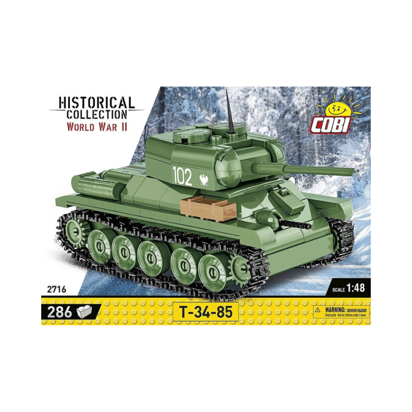 Réplique tank T-34-85 de COBI de la deuxième guerre mondiale