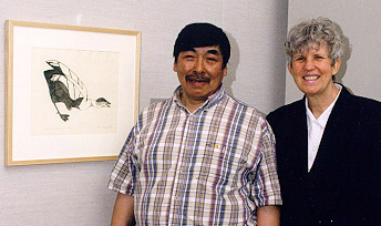 Kananginak Pootoogook et Maria von Finckenstein. Photographie:Steven Darby, Muse canadien des civilisations