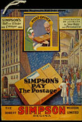 Page de couverture, Simpson's Fall 
Winter 1929-1930.