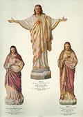 Trois statues du Sacr-Cour 
proposes 
par Daprato, 1929.