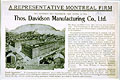 La manufacture de la compagnie Thomas 
Davidson, Montral, 1902.