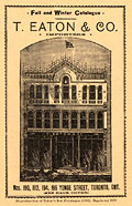 Page de couverture, Eaton's Fall 
Winter 1884.