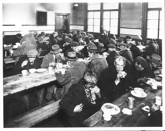 Soup kitchen for the poor  Montreal  c. 1931 - NAC, detail of PA168131