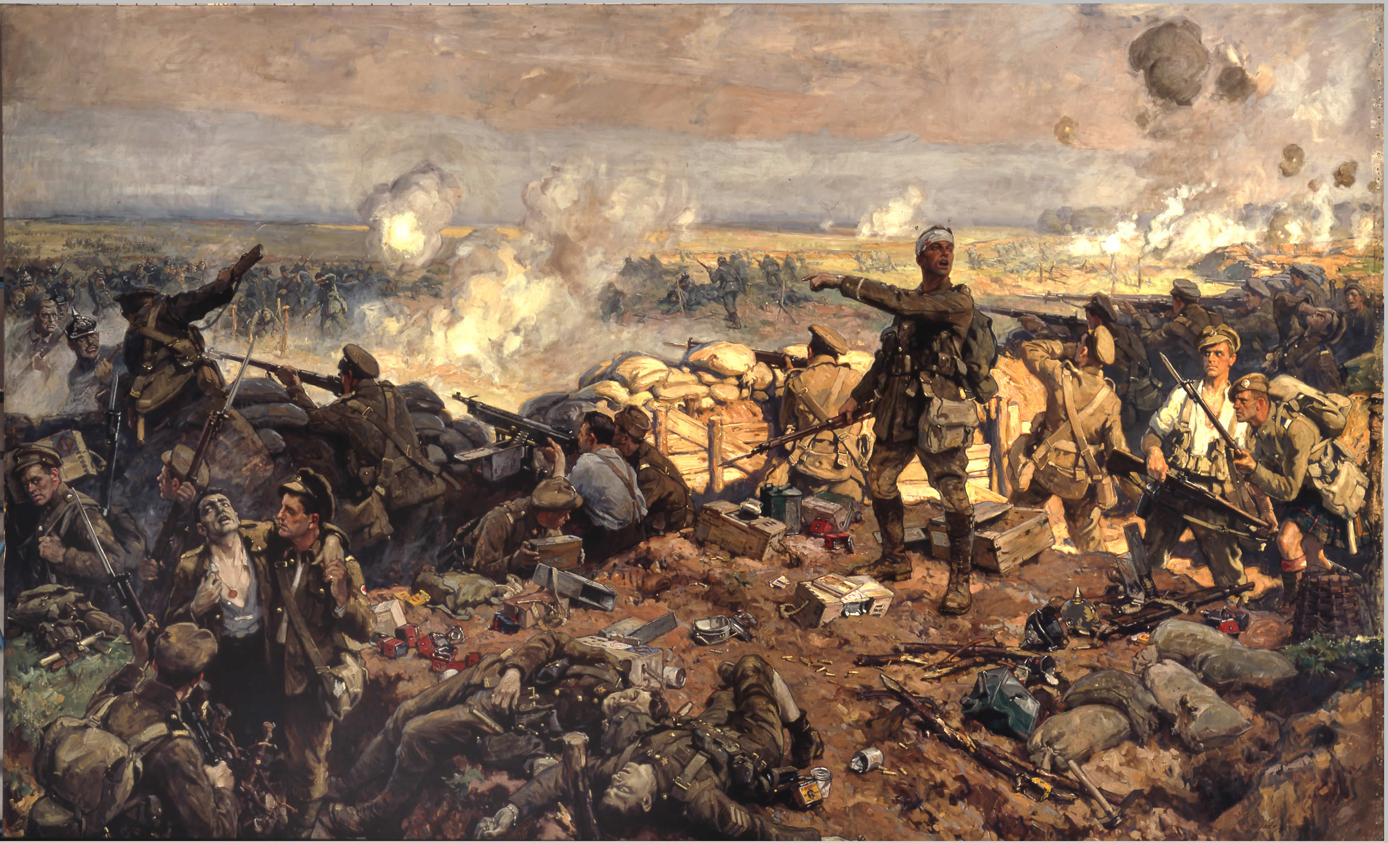 Art officiel - <i>La deuxième bataille d'Ypres, du 22 avril au 25