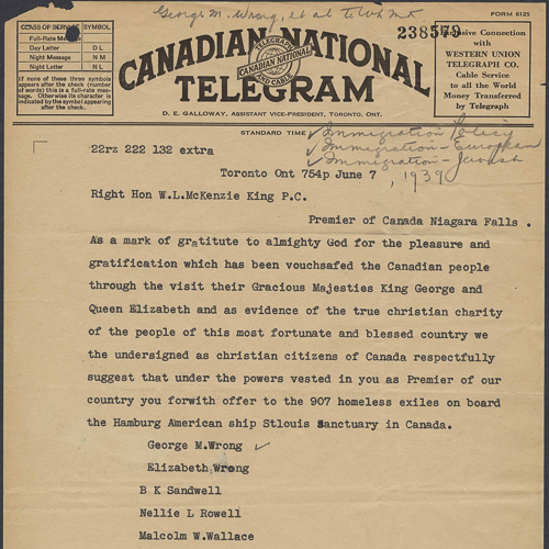 Une lettre du Musée canadien de la guerre.